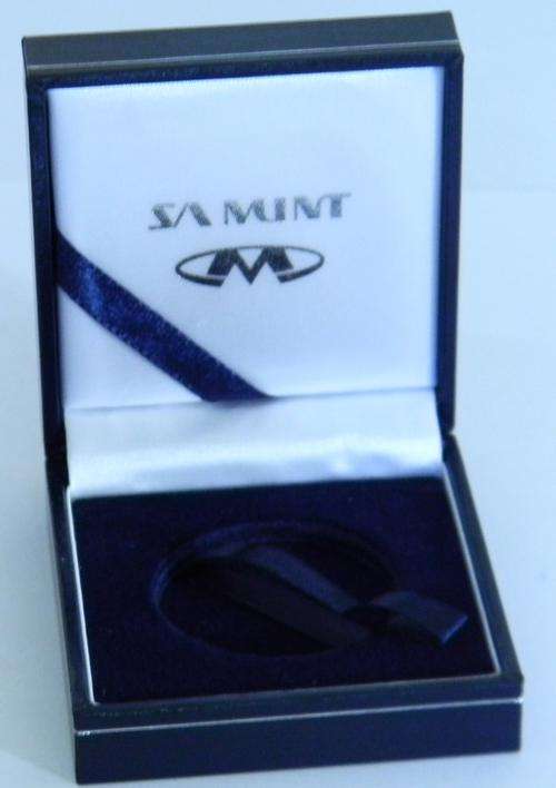 Empty SA Mint Box for Silver R1 Coin in Capsule : Blue Box with Blue Inner (Smaller Newer Type)