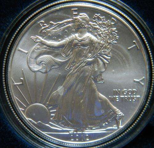 USA 2012 1oz Fine Silver Eagle  $1 - GEM BRILLIANT UNC in Box with Cert. 2 Available