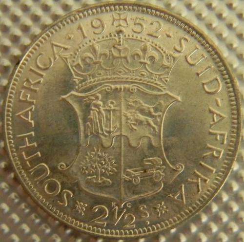 $ Year End Sale $ South Africa 1952 Silver Half Crown - UNC