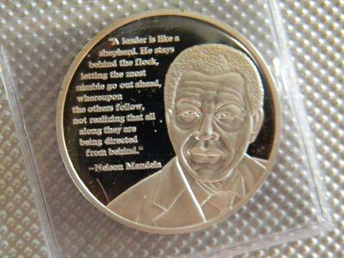 1oz Silver Proof Mandela Great Leaders Medallion - 3 Available