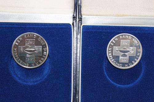 South Africa Silver R1 Nursing - PROOF & Uncirculated in SA Mint Boxes