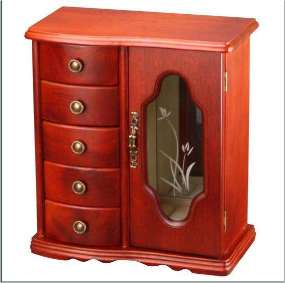 ** Ambassadors Gifts ** Wooden Jewellery Box 24cm x 21cm x 11cm