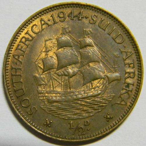 Union of South Africa - 1944 Half Penny UNC