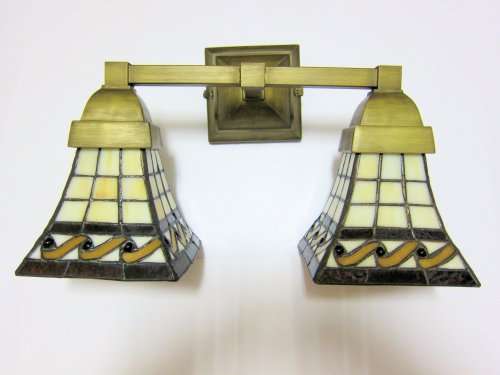 Tiffany style wall light, 2 lights