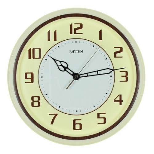 RHYTHM 3D Numerals Contemporary Wall Clock 34 cm