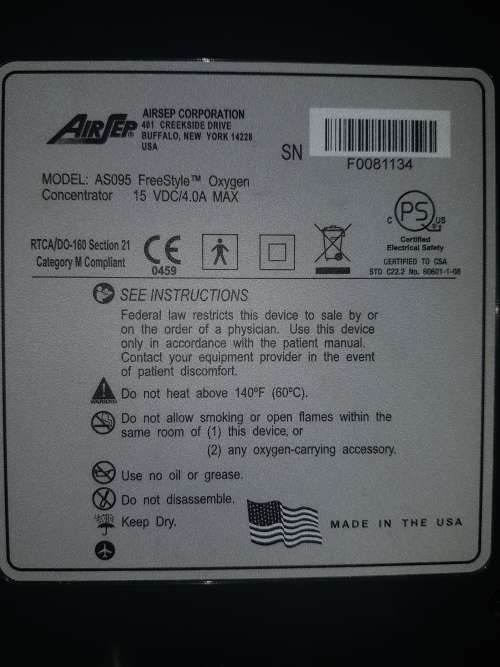 AirSep Freestyle 3 Portable Concentrator