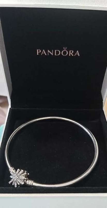Pandora fireworks limited edition exclusive bangle bracelet 925 sterling silver gift set