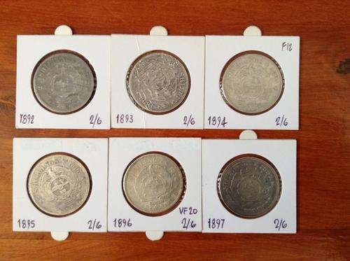 1892 - 1897 2 1/2 Shilling (half crown) 2/6