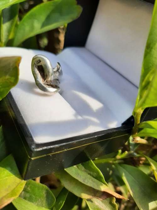RARE STERLING SILVER ANTIQUE COBRA SNAKE PENDANT