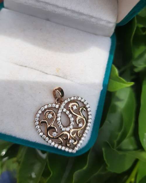 ROSE GOLD VINTAGE HEART PENDANT