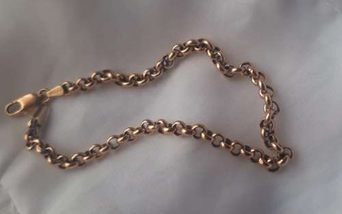 9CT SOLID GOLD ROLO BRACELET