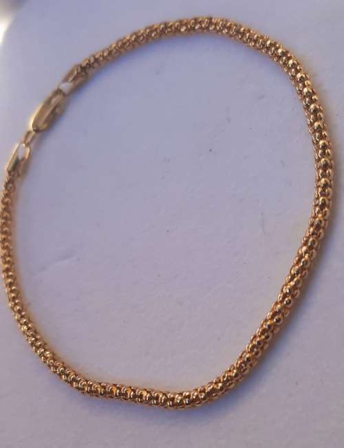 9CT SOLID GOLD FANCY LINK BRACELET