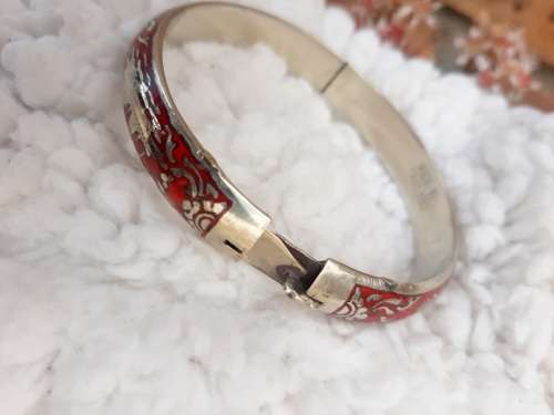 VINTAGE CLOISONNE BANGLE FROM THAILAND