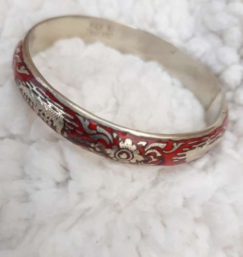 VINTAGE CLOISONNE BANGLE FROM THAILAND