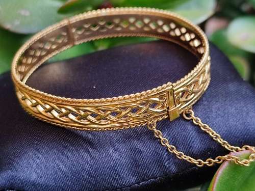 9CT ROLLED GOLD VINTAGE BANGLE