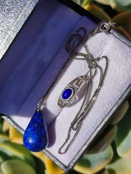 LAPIS LAZULI STERLING SET