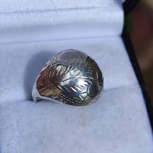 Sterling Vintage Cutwork Ring