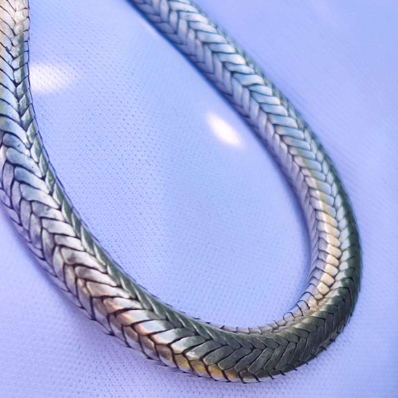 RARE ANTIQUE STERLING SILVER SNAKE CHAIN