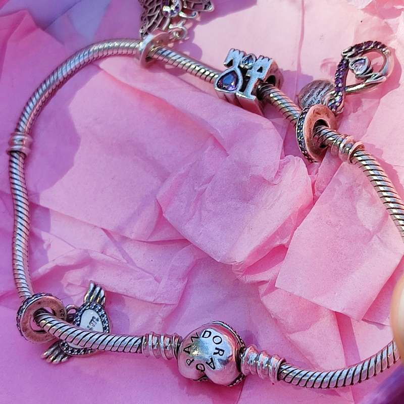 PANDORA ORIGINAL BRACELET WITH CHARMS