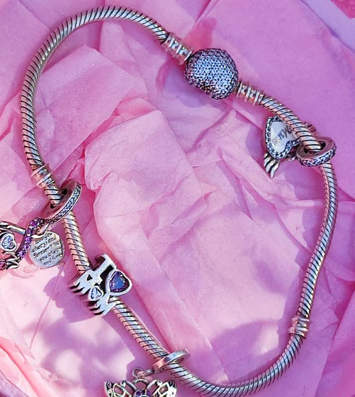 PANDORA ORIGINAL BRACELET WITH CHARMS