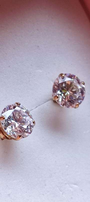 9CT YELLOW GOLD LARGE STUD EARRINGS