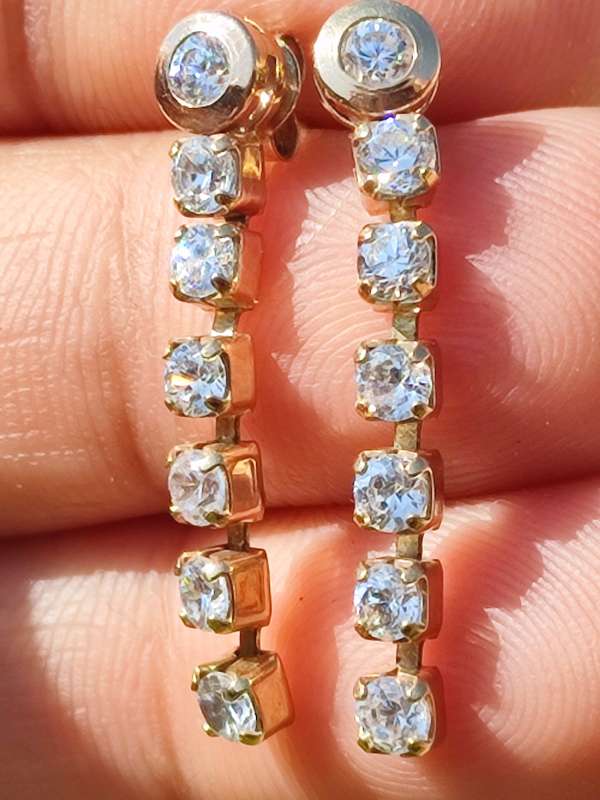 9ct Gold Vintage Drop Earrings