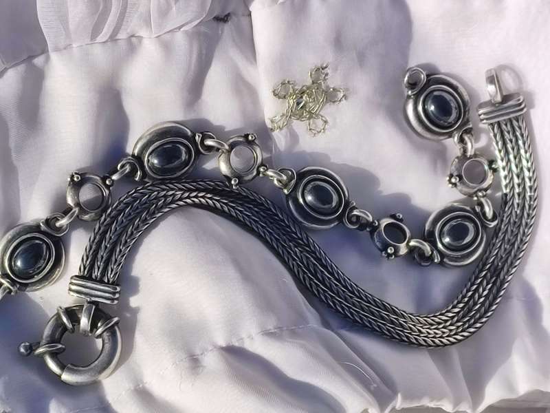 Two Vintage Solid Silver Plated Bracelets