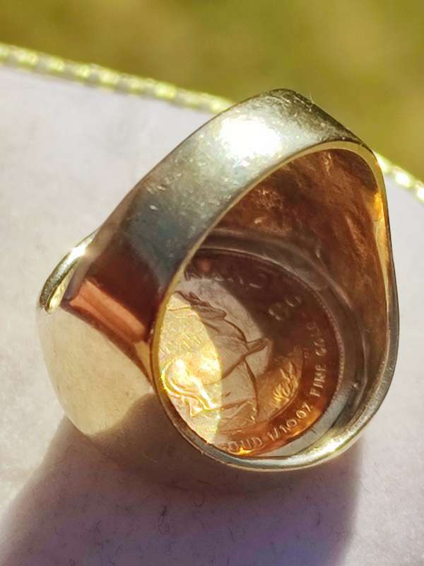 1/10TH Kruger Coin Vintage Ring