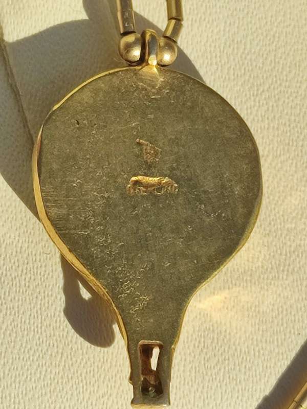 Rare Gold on Sterling Air balloon Necklace