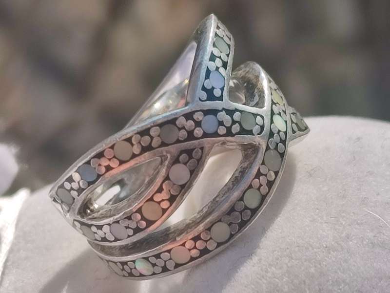 Sterling Vintage Mother of Pearl Ring
