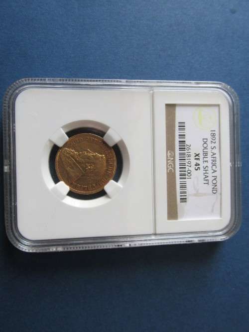 1892 D/S PAUL KRUGER POND NGC GRADED XF45