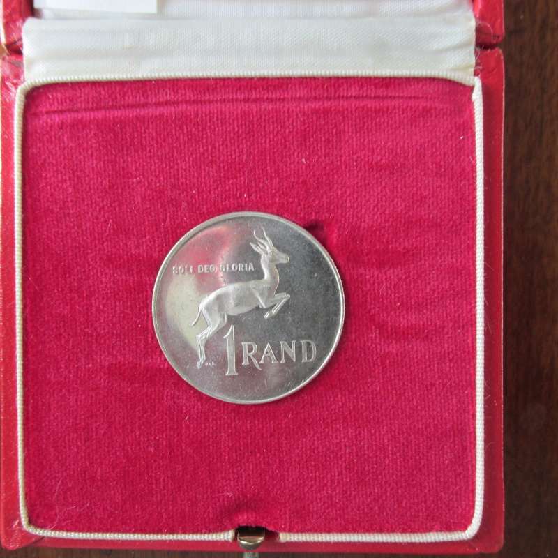 1966 PROOF SILVER RAND IN RED S.A. MINT BOX