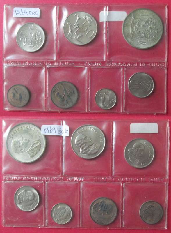 1969 UNCIRCULATED MINT PACK SEALED BY S.A. MINT WITH SILVER RAND