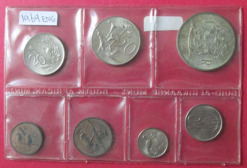 1969 UNCIRCULATED MINT PACK SEALED BY S.A. MINT WITH SILVER RAND