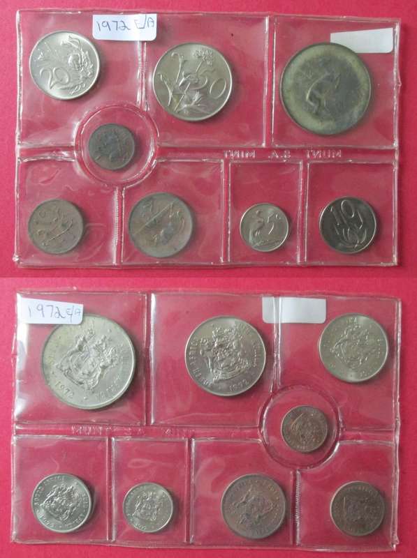 1972 UNCIRCULATED MINT PACK SEALED BY S.A. MINT - WITH SILVER RAND