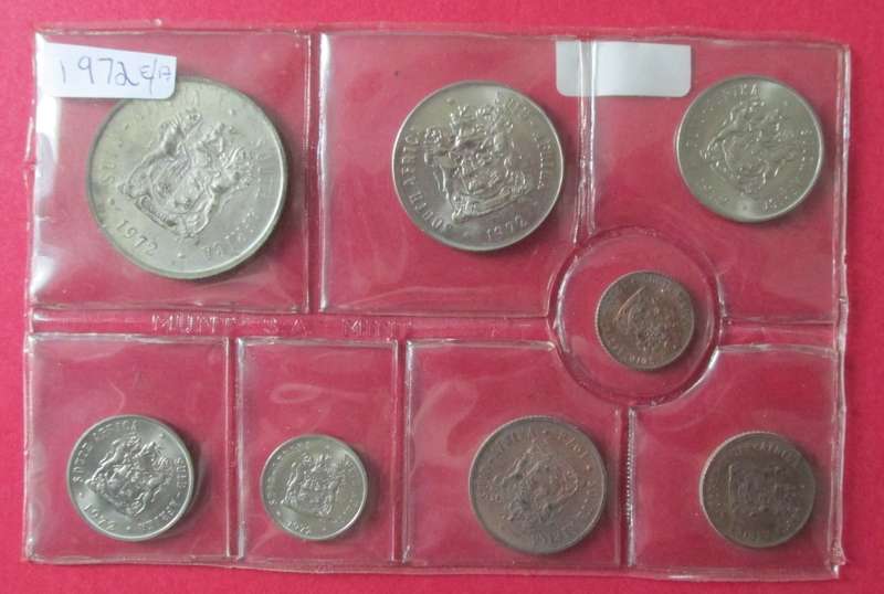 1972 UNCIRCULATED MINT PACK SEALED BY S.A. MINT - WITH SILVER RAND