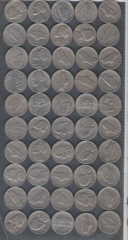 50 X FIVE CENTS U.S.A