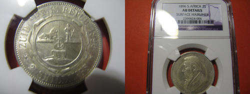 1896 AUNC. Z.A.R TWO SHILLING