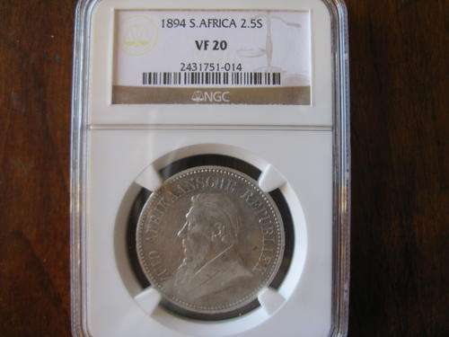 =STUNNING= EXTREMELY FINE 1894 Z.A.R HALF CROWN NGC GRADED XF40