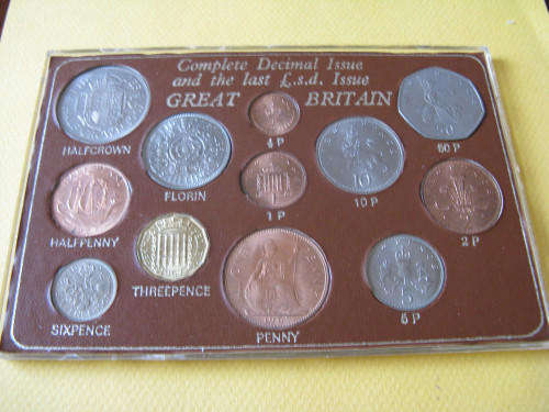 10 X BRITISH CROWNS 20TH CENTURY + L.S.D. AND DECIMAL SET