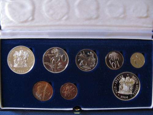 1984 SHORT PROOF SET WITH SILVER RAND