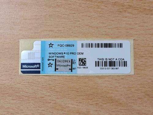 Brand New Windows 10 Pro OEM Sticker. 3 Days COURRIER to your door