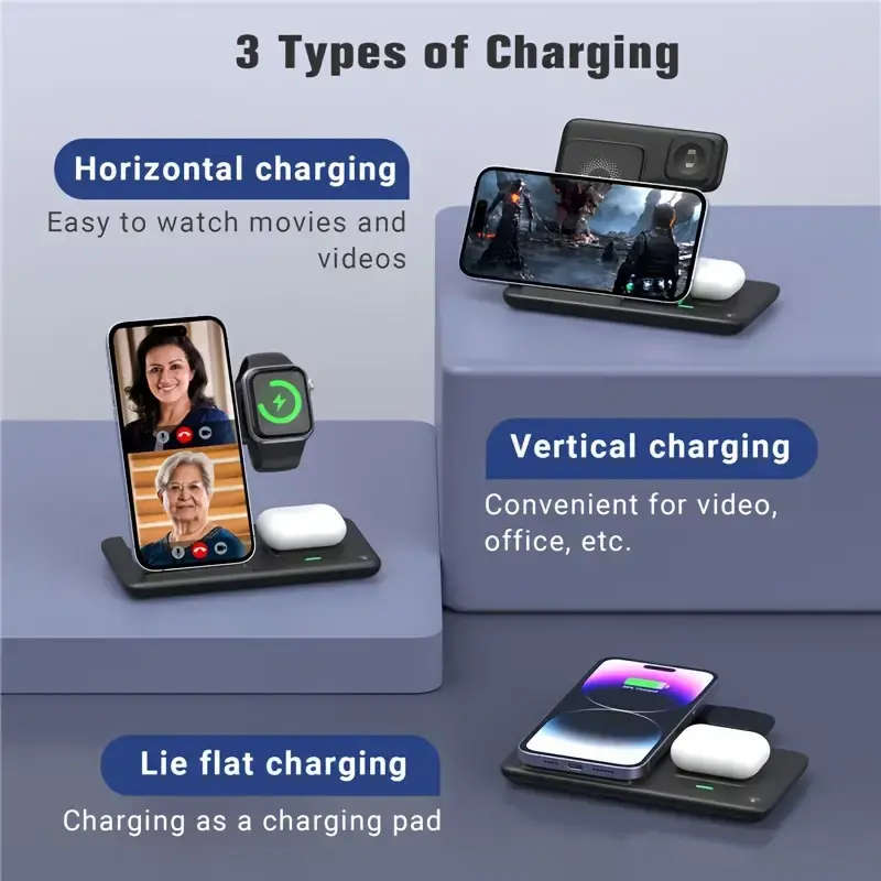 3 In 1 Fast Wireless Charging Station