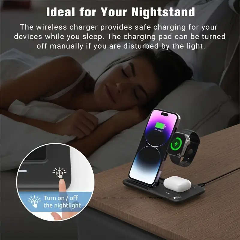 3 In 1 Fast Wireless Charging Station