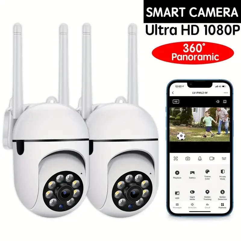 2x Color Night Vision Wireless  Camera 1080p HD
