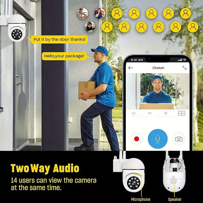 2x Color Night Vision Wireless  Camera 1080p HD