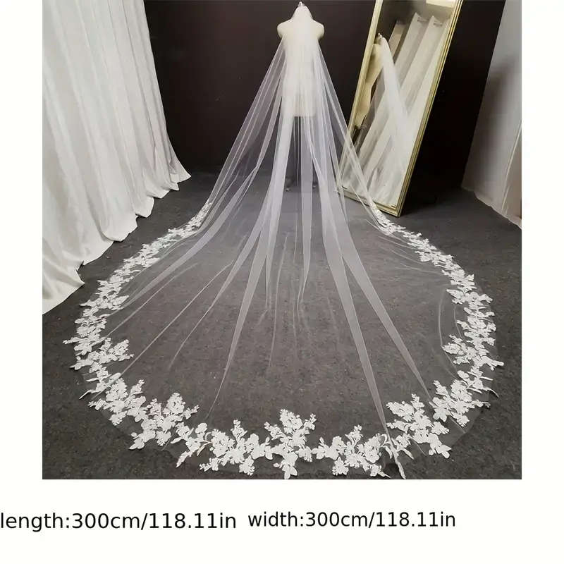 3m Lace Wedding Veil