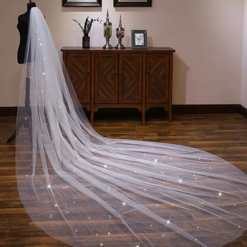1pc Bridal Veil, Single Layer Wedding Veil