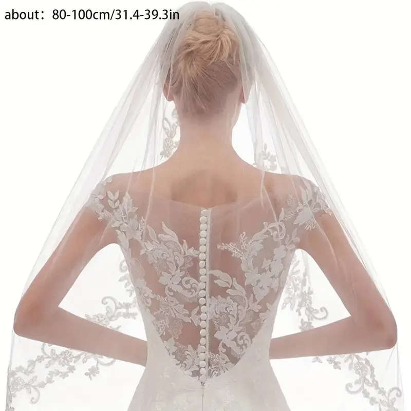 1pc Romantic Short Bridal Veil