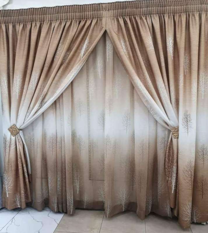 3M BRONZE CURTAIN SET + LACE 3M